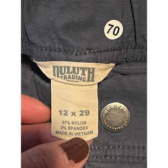 Duluth Trading Co Convertible Cargo Pants 12x29 Gray Outdoor Hiking - Picture 4 of 6